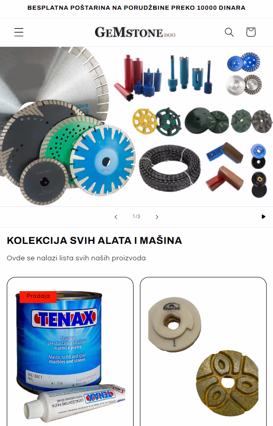 Gemstone doo web shop